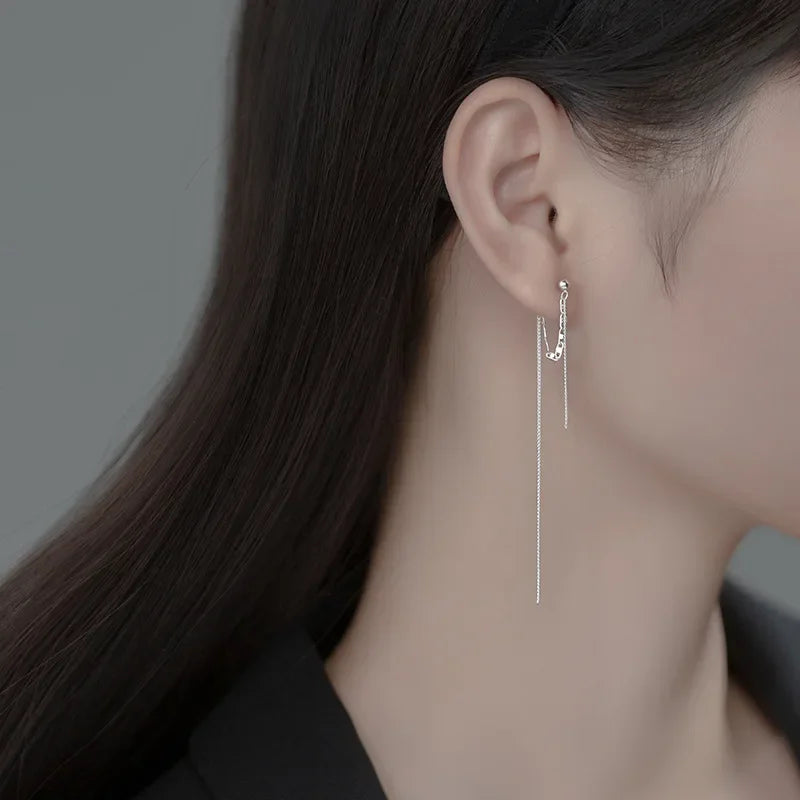 Long Double Chain Stud Earrings DA2496