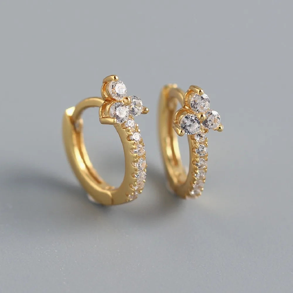 Colored Flower Zircon Earrings DS4843