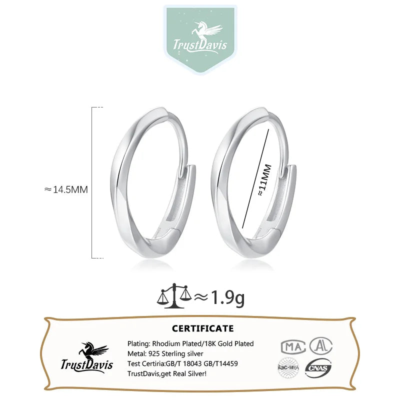 Sweet Mobius Distorted Charm Hoop Earrings DG0064