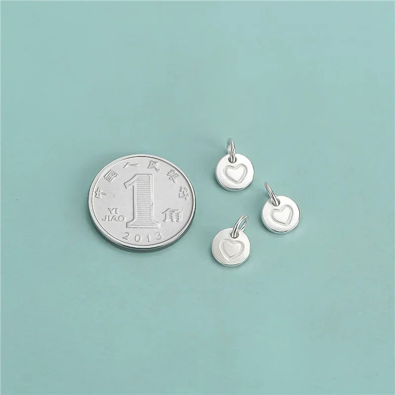 Love Small Round Card Pendant DIY Necklace Bracelet Accessories DZ713
