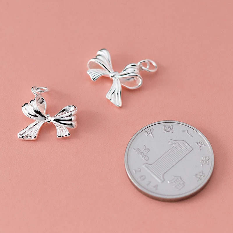 Bow Charm Pendant Handmade DIY Accessories Wholesale DZ1681