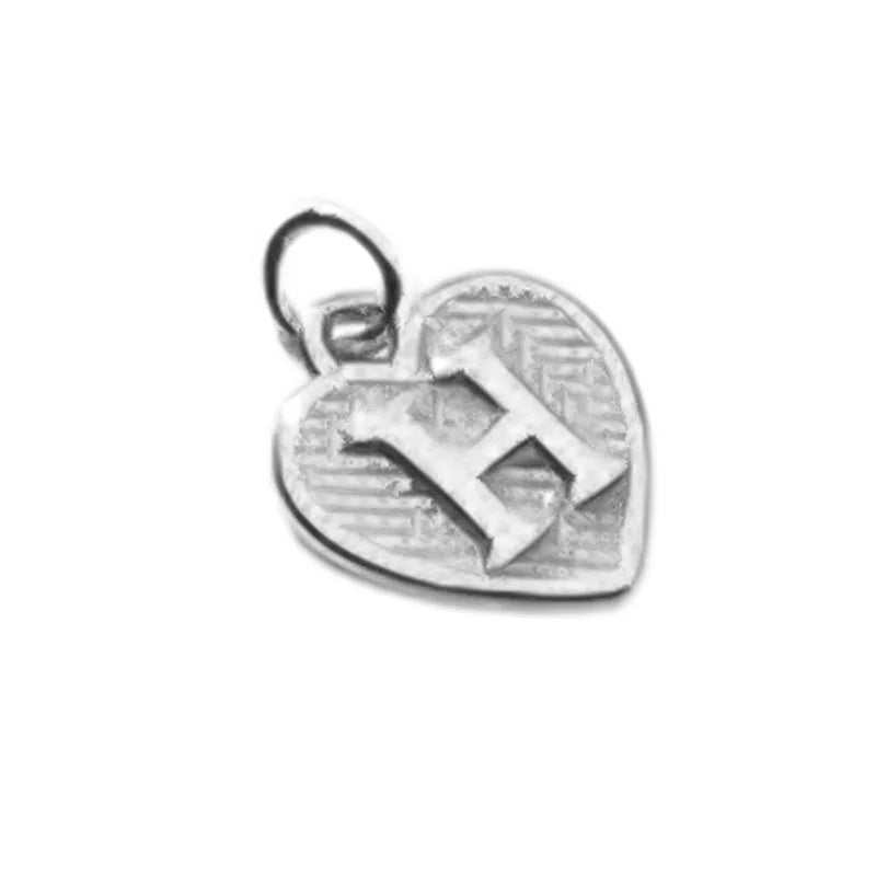 TrustDavis Real 925 Sterling Silver Name Necklace 26 Heart DIY Accessories Pendant for Women Wedding Clavicle Jewelry DZ1795