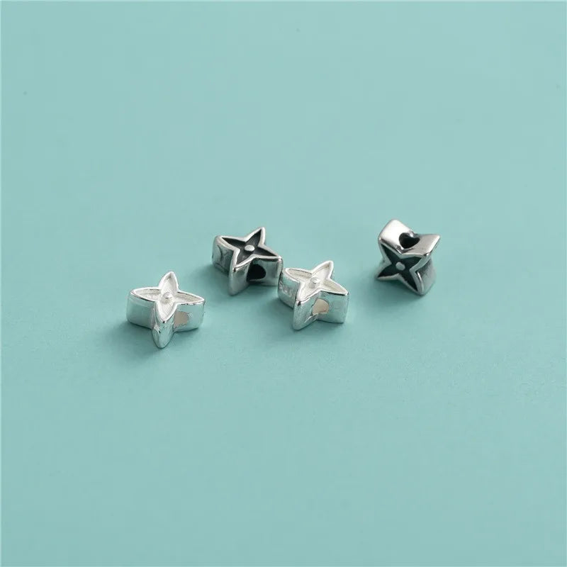 Four-Leaf Clover Star Spacer Beads Vintage Dainty DZ1898
