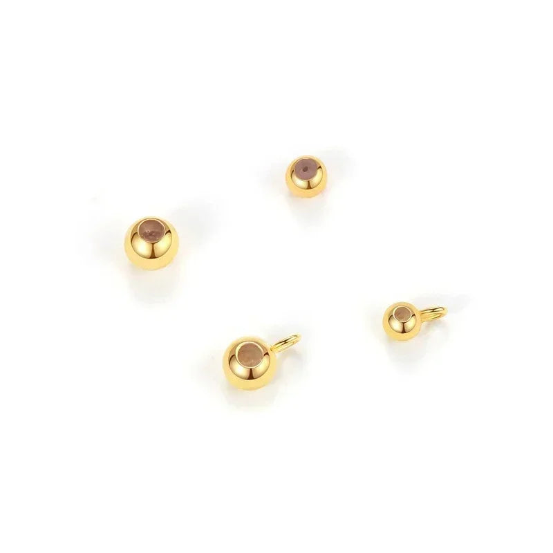 TrustDavis Real 925 Sterling Silve 3mm4mm isolation bead adjustment ball DIY Accessories Jewelry HY953