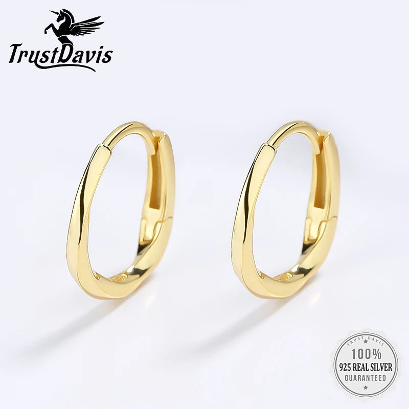 Sweet Mobius Distorted Charm Hoop Earrings DG0064