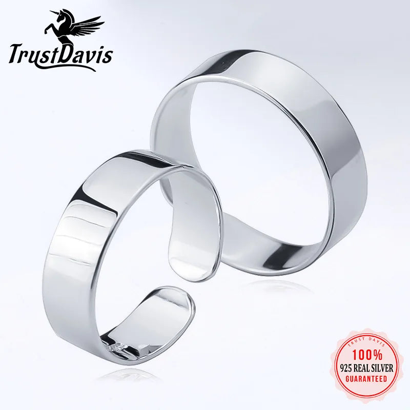 Simple Personality Smooth Surface Opening Ring DA991