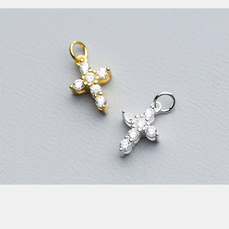 Cross Charm Pendant Handmade DIY Accessories Fine Jewelry HY353