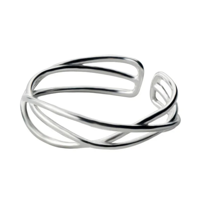 TrustDavis 100% 925 Sterling Silver Fashion Women Jewelry Hollow Cocktail Ring Sizable 5 6 7 Girls Xmas Gift DS482