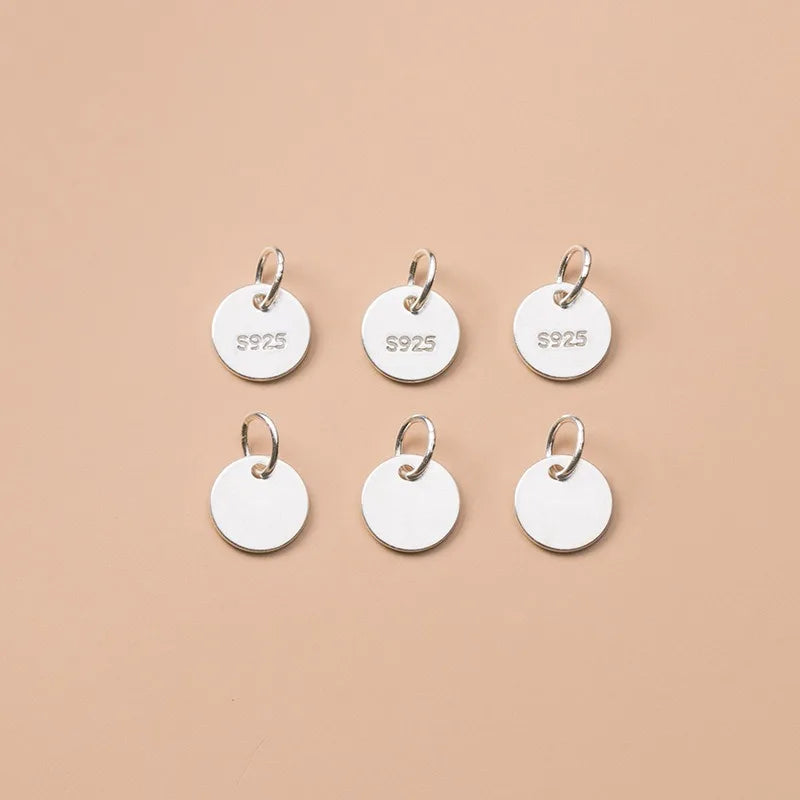 6mm Circle Card Charm Pendant Handmade DIY Accessories Wholesale DZ1725