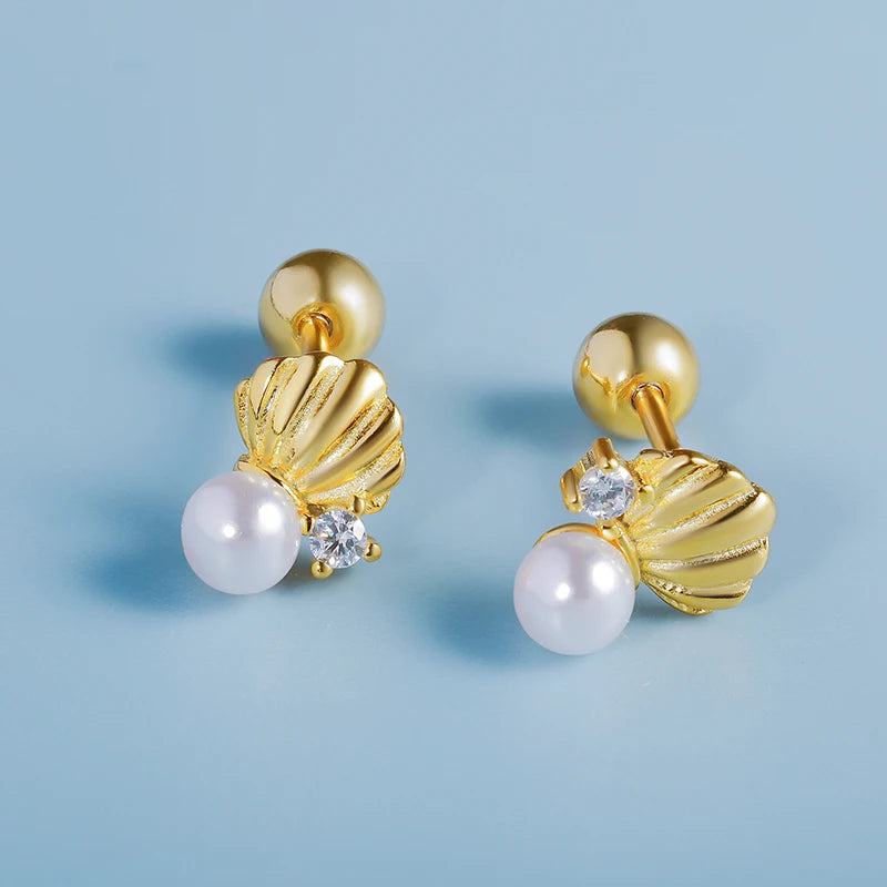 Sea Shell Stud Earrings Gift DS4572