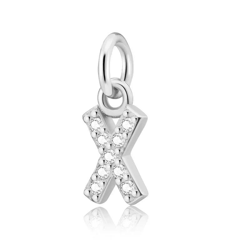 26 Letter Pendant Shiny Charm Pendant DIY Accessories Jewelry DZ423