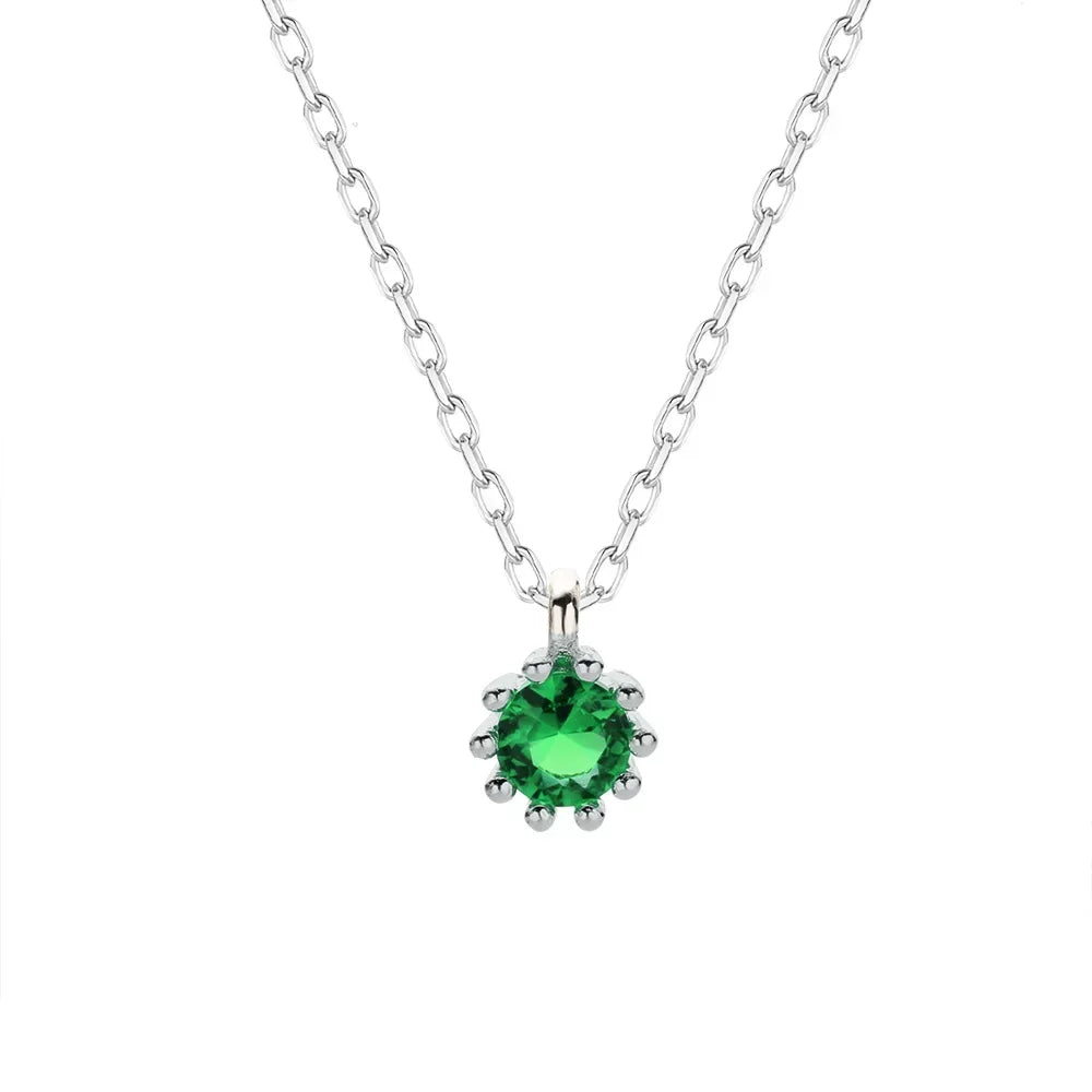 Dazzling Color Round Pendant Necklace DS2104