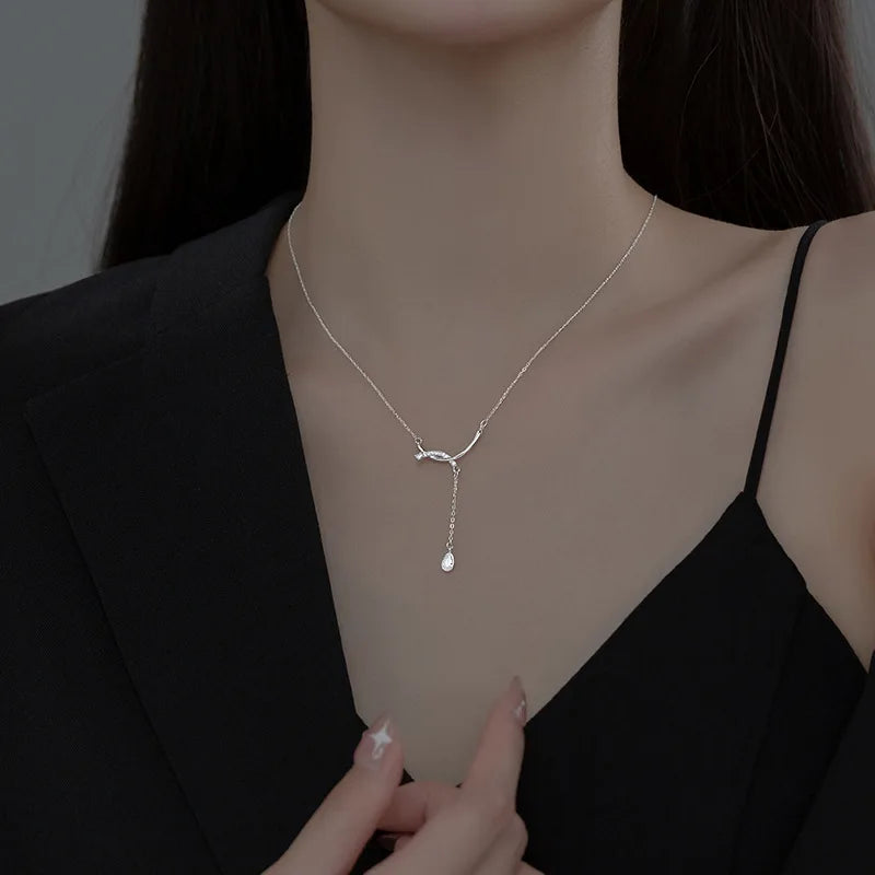 TrustDavis Luxury 925 Sterling Silver Fashion Round Cross Dazzling Zircon Choker Necklace for Women Wedding Party Jewelry DA2422