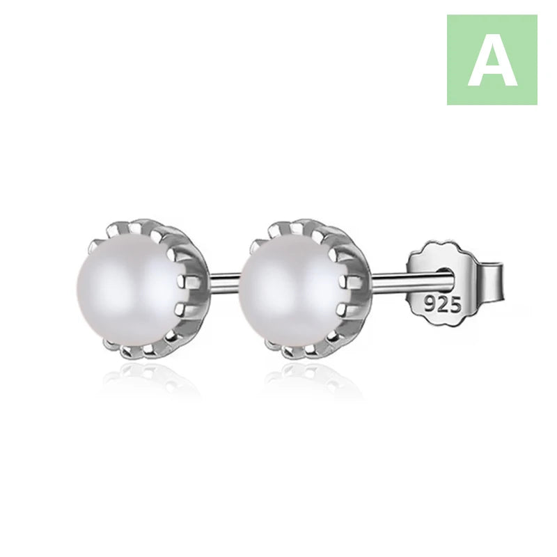 Minimalist Synthetic Pearl Stud Earrings DS4631