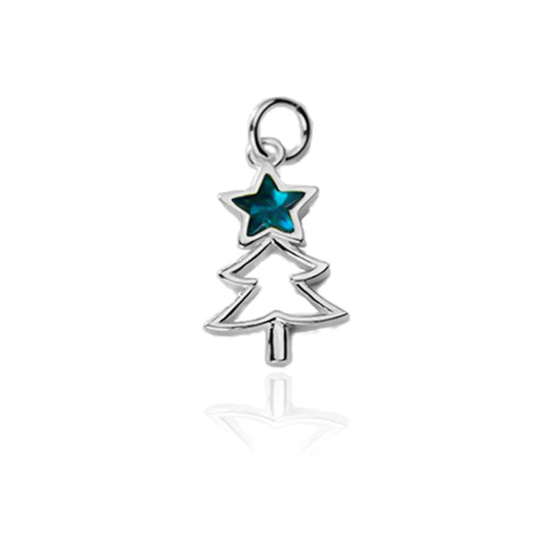 Diamond Studded Christmas Tree Charm Pendant Handmade DIY Accessories DZ1706