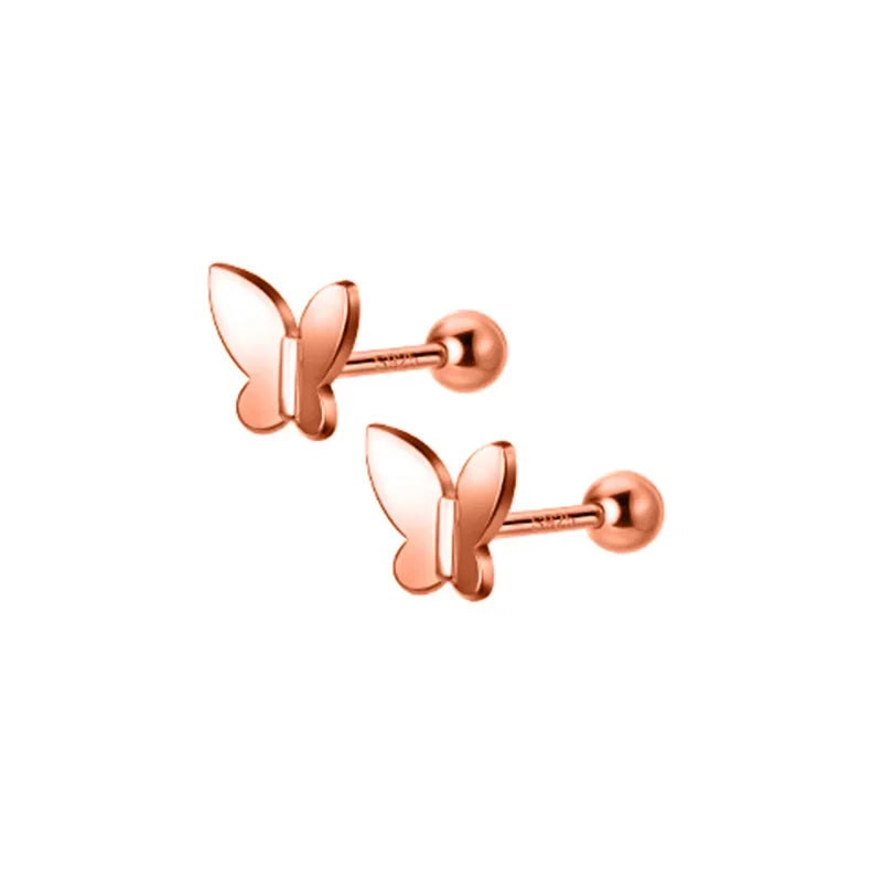 Butterfly Screw Stud Earrings DB317