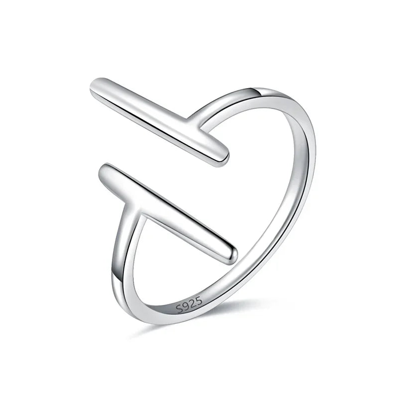 925 Sterling Silver Fashion New Sweet Stick Opening Ring DB118