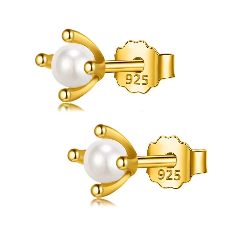 Small Gradient Color Composition Glass Stud Earrings DA48