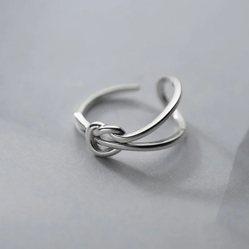 Double Layer Knot Opening Ring DB564