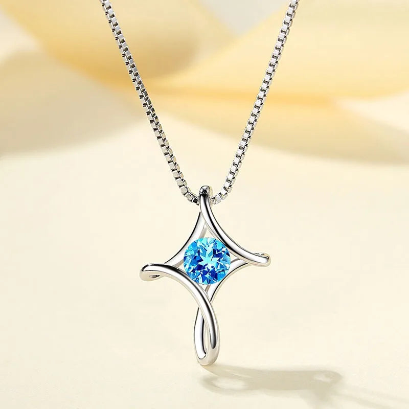 Fashion Simple Cross Zirconia Pendant Handmade DZ1755