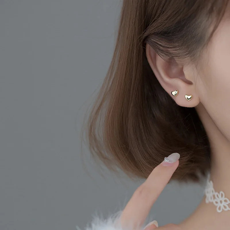 New Ellipse Charm Stud Earrings DB097