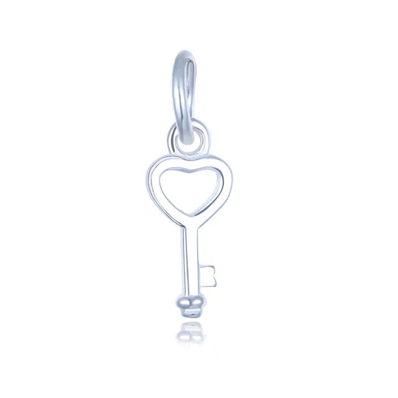 Heart Key Charm Pendant Handmade DIY Accessories DZ132