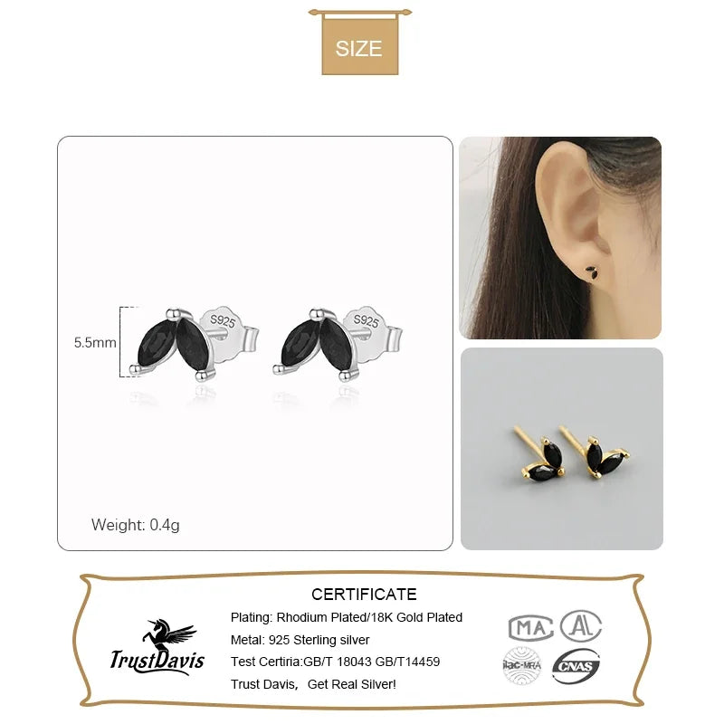 Colour Zircon Horse Eye Charm Stud Earrings DA2656