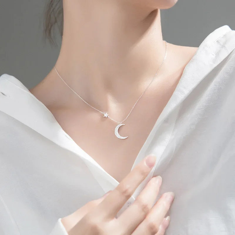 Sweet Moon Star Choker Necklace DB469