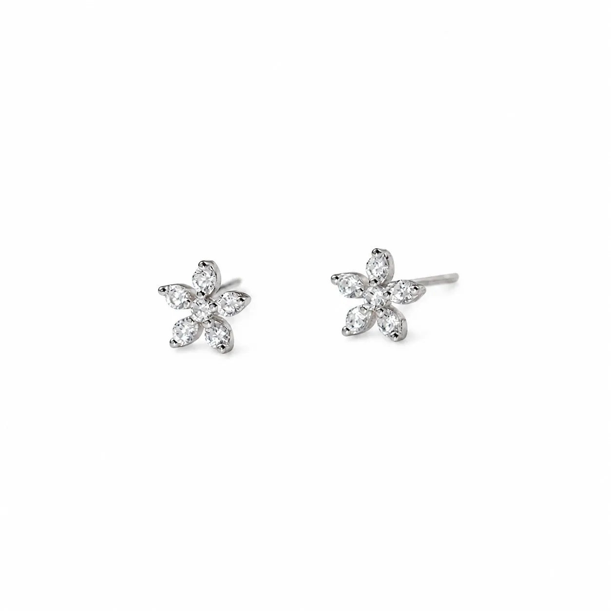 Fshion Cherry Blossom Zircon Stud Earrings for Women DS4965