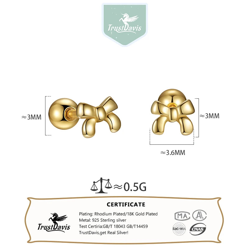 Bow Screw Earrings DS4840