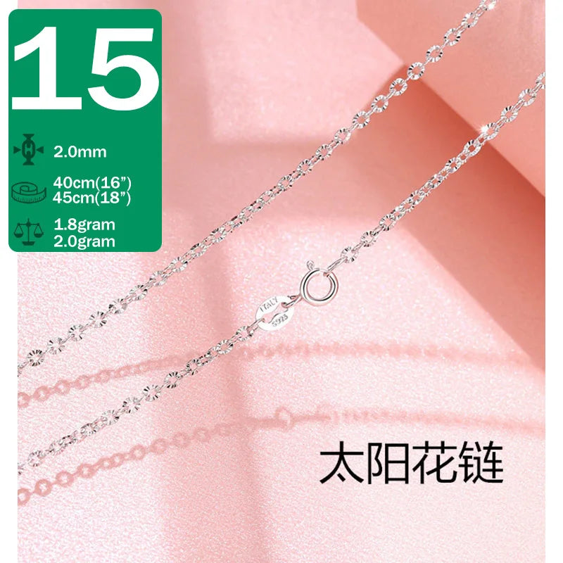 Water-wave Snake Beads Box Chain 40/45cm Necklace DC25