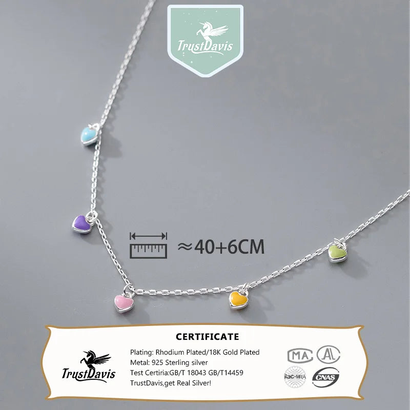 Colorful Heart Necklace DS4859