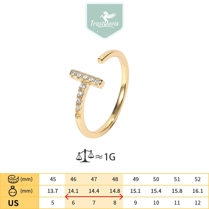 Geometric Lines Zircon Open Ring DS4797
