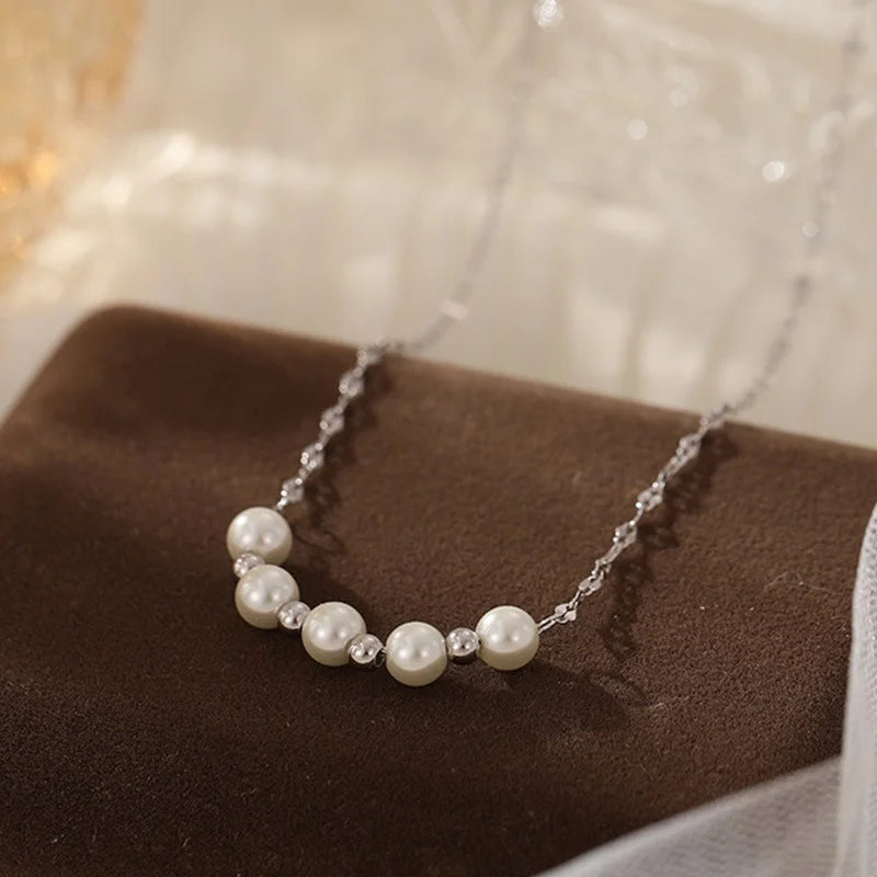 Pearl Clavicle Necklace DS4822