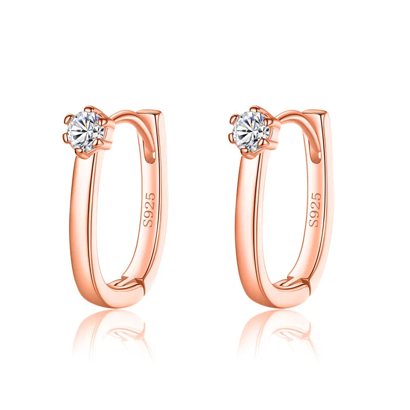 Geometric Charm Hoop Earrings H078