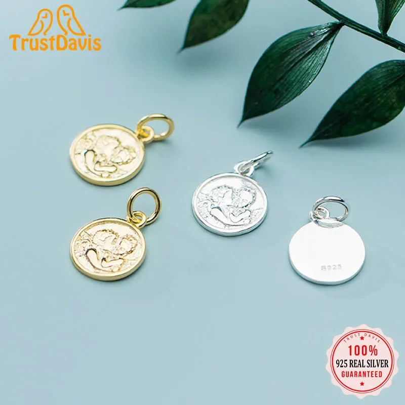 Round Portrait Coin Charm Pendant DIY Accessories Jewelry DZ111