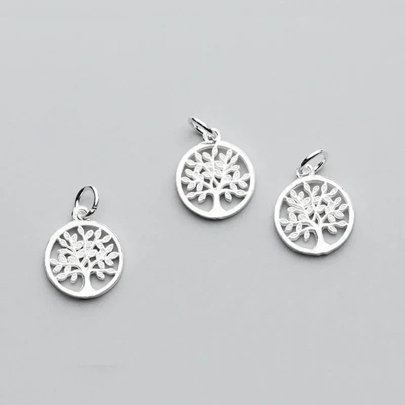 14mm Round Tree Charm Pendant DZ118