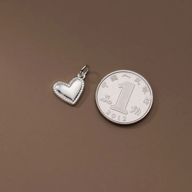 Heart Charm Pendant Handmade DIY Accessories Fine Jewelry Wholesale DZ1704