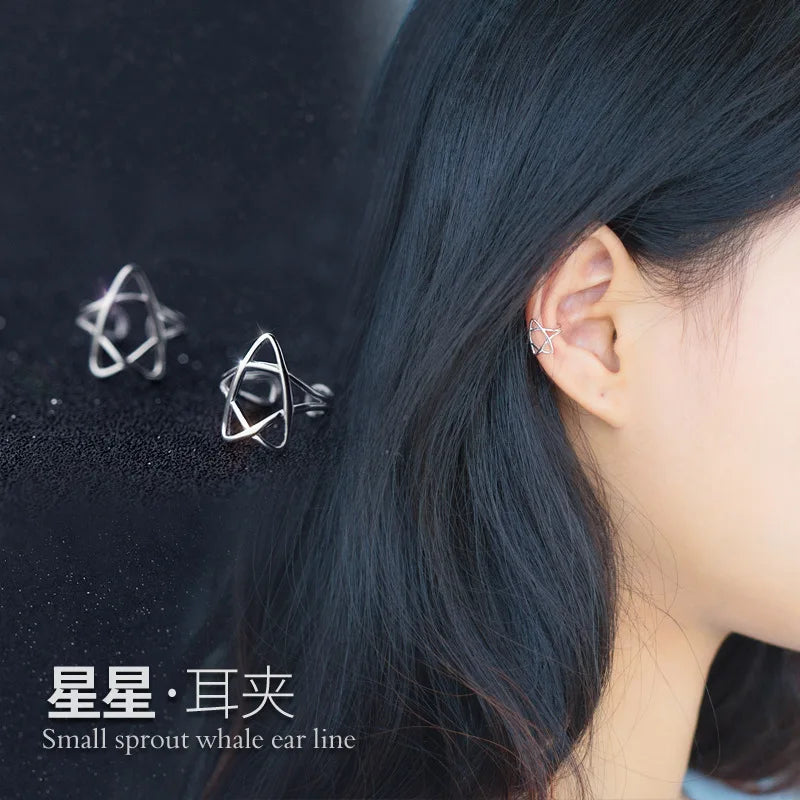 Star Ear Cuff Clip on Earrings DS489