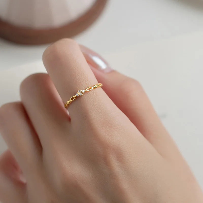 Geometric Cocktail Opening Ring DS4115