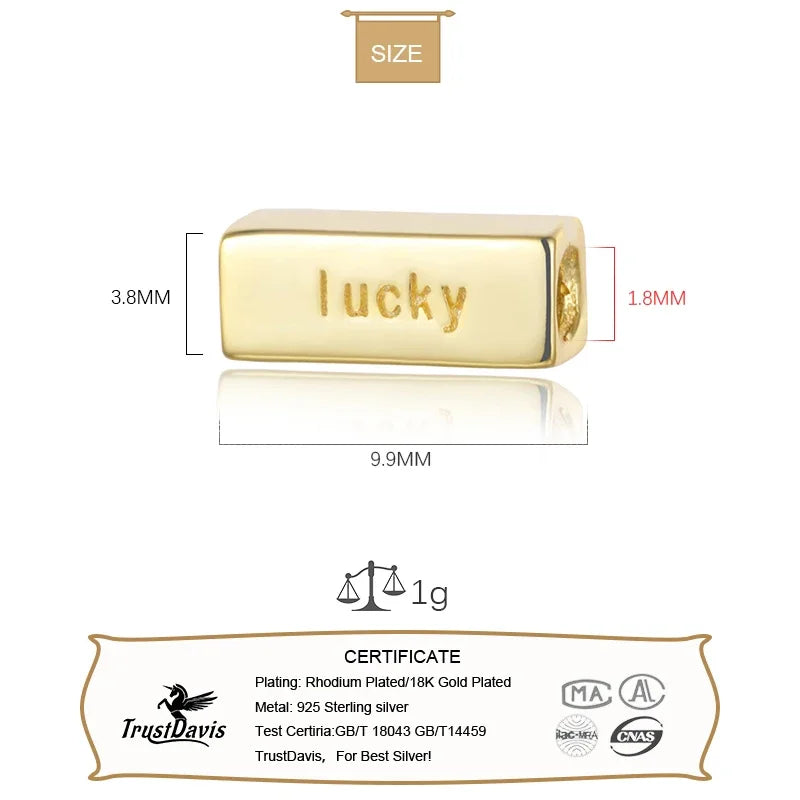 Cuboid Lucky Charms Beads Handmade Accessories HY058