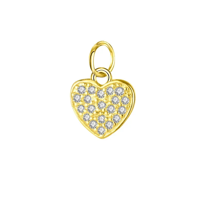 Heart Charm Pendant Handmade DIY Accessories DZ35
