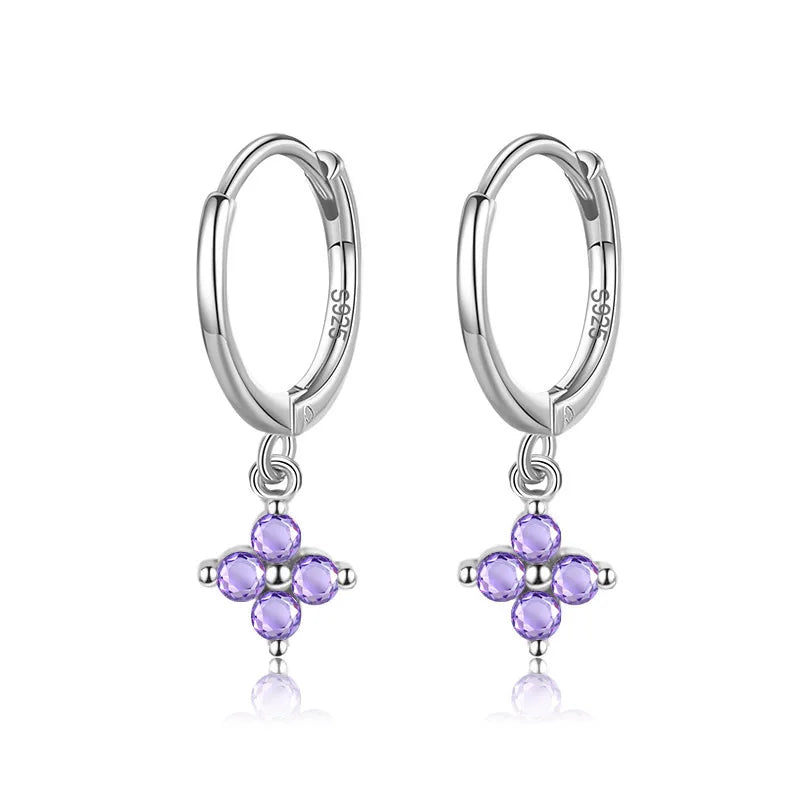 Colored Zircon Hoop Earrings DA2653