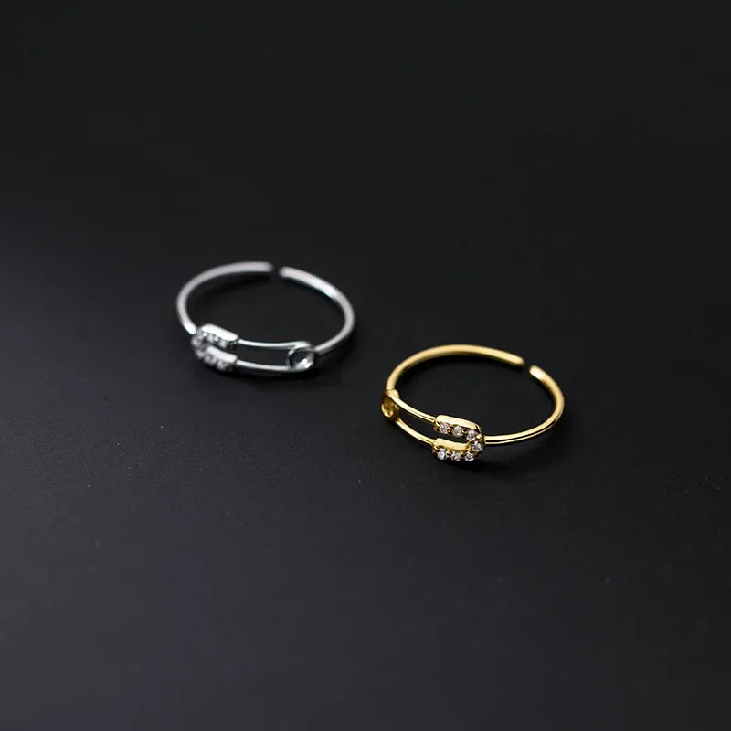 Sweet Paper Clip Shiny Opening Rings DA2438