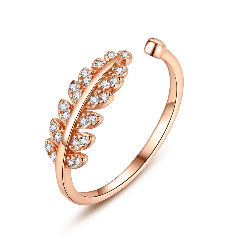 Leaves Opening Finger Ring DS958