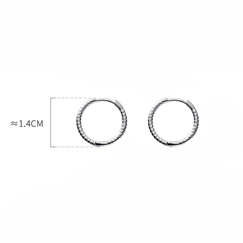 Geometric Twist Charm Hoop Earring DA3003