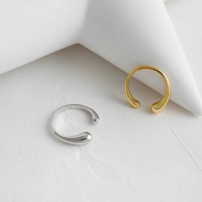 Irregular water drop Open Finger Ring DA143