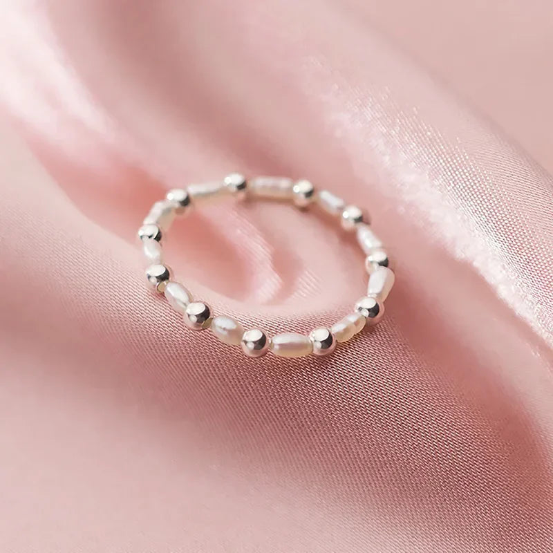 Pearl Beads Elastic Rings DA1349