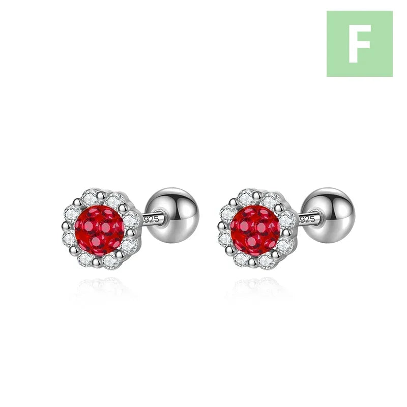 Trustdavis Real 925 Sterling Silver Fashion Cute Stars Planets Stud Earrings for Women Wedding Birthday Present Jewelry DA3207