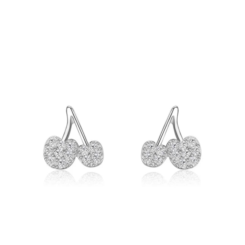 Pendientes TrustDavis Plata de Ley 925 auténtica con circonita de cereza dulce a la moda para mujer y niña, regalos de joyería DS4242